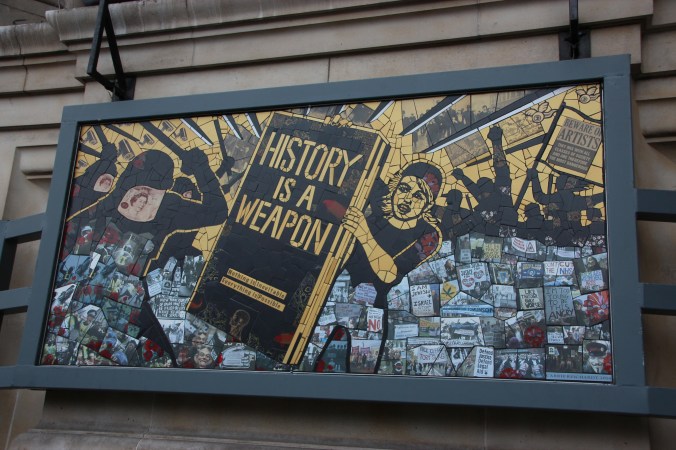 The ceramic 'intervention' at the entrance to the V&A.