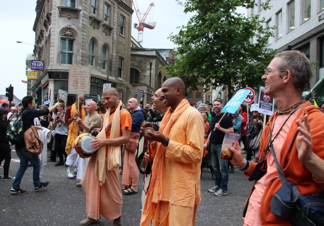 There was music of various forms along the march.