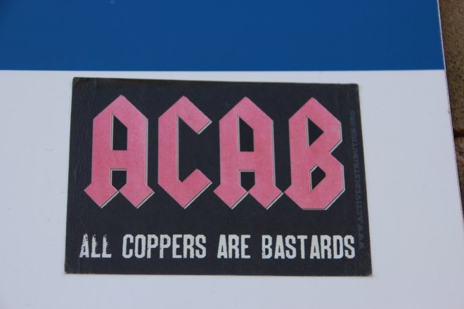 One of the most common ways of expressing anti-police sentiment is with the acronym ACAB