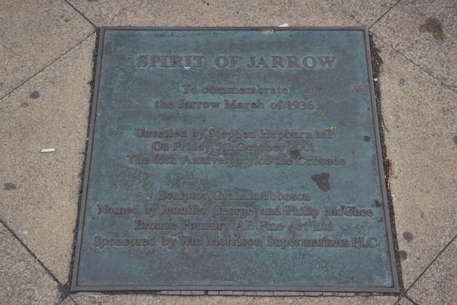 This plaque in the floor near the statue gives information about it.