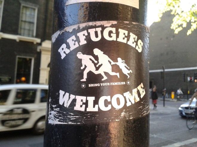 This version of the sticker was photographed in Gower Street, Bloomsbury on 12//05/15. The same or similar stickers can often been seen in various locations around London. 