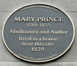 Mary Prince Plaque